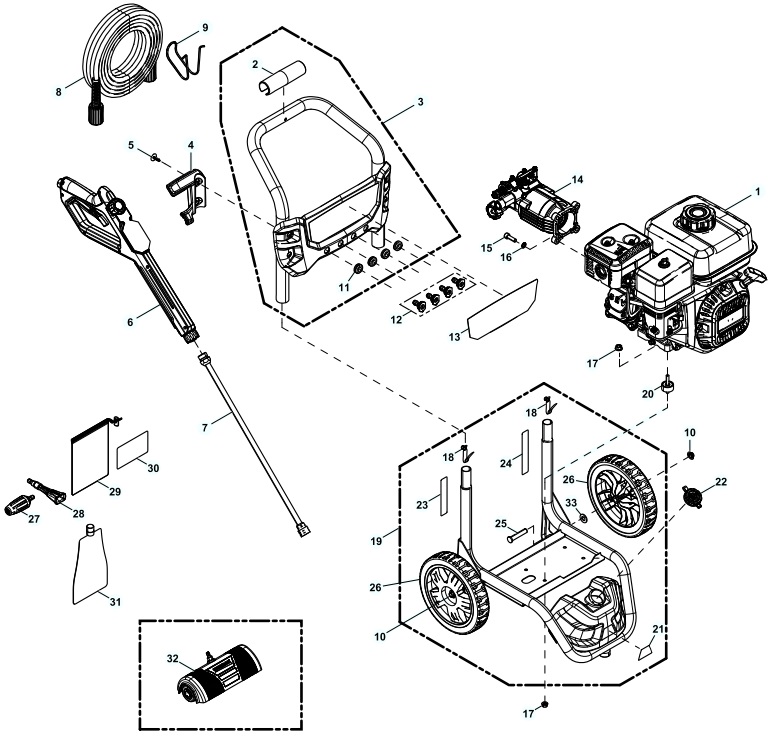 generac 0078990 Power Washer repair Parts